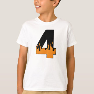 Flammen 4 Geburtstags-T - Shirt