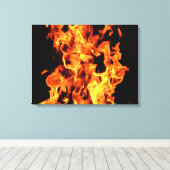 Flammen auf Leinwand Kunstdruck (Insitu (Holzboden))
