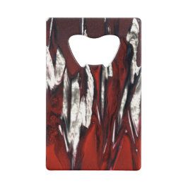 Flammen auf Rot und Schwarz Geldbeutel Flaschenöffner