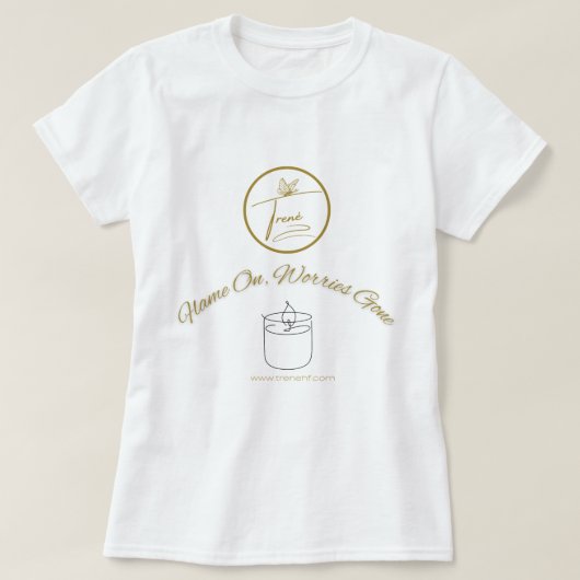 Flammen auf, Sorgen verschwinden Shirt (Design vorne)