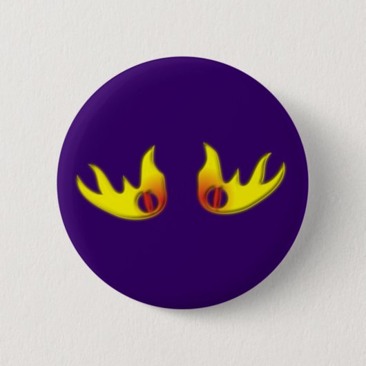 Flammen Augen flames eyes Button (Vorderseite)