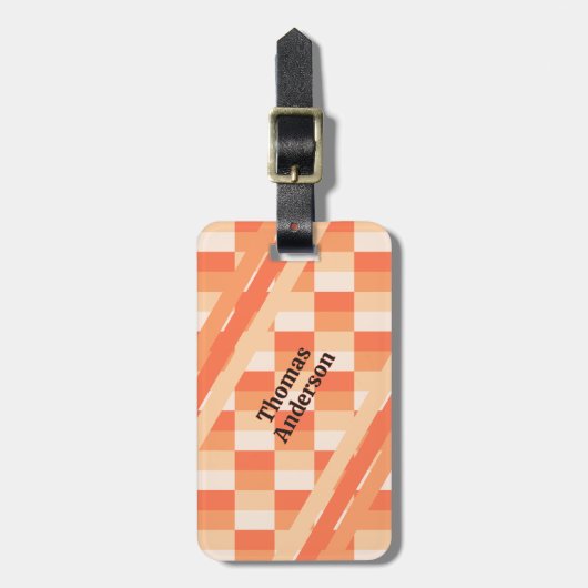 Flammen aus einer Kerze gestrichen Gepäckanhänger (Vorderseite vertikal)