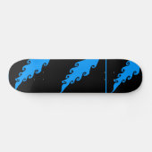 Flammen blau UND SCHWARZE Skateboardplattform Skateboard (Horizontal)