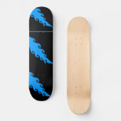 Flammen blau UND SCHWARZE Skateboardplattform Skateboard (Vorderseite)