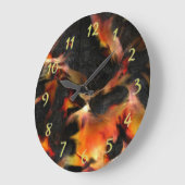 Flammen brennen große wanduhr (Winkel)