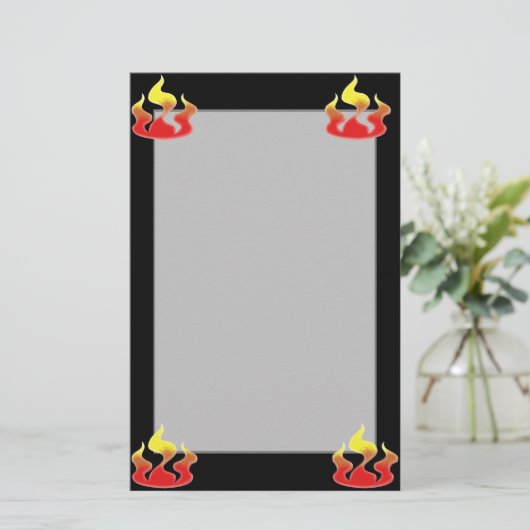 Flammen Briefpapier (Stehend Vorderseite)