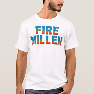 Flammen-Buchstaben auf vorderer schlichter T-Shirt