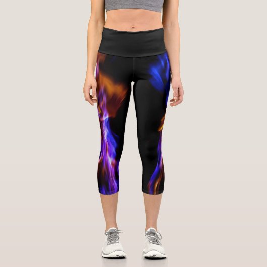Flammen Capri Leggings (Vorderseite)
