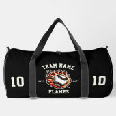 Flammen "Customizable"-Baseball Duffle Bag (Rückseite)