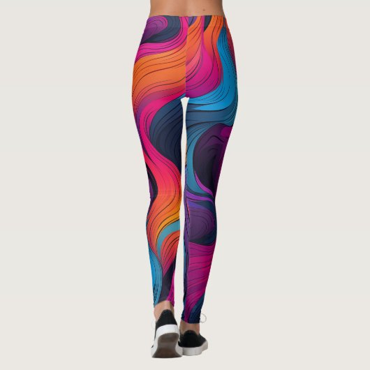 Flammen der Farbe Leggings (Rückseite)