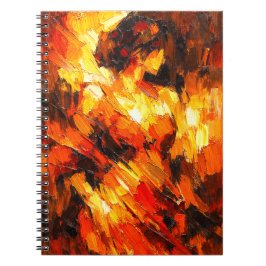 Flammen der Leidenschaft Abstract Art Notizbuch Notizblock