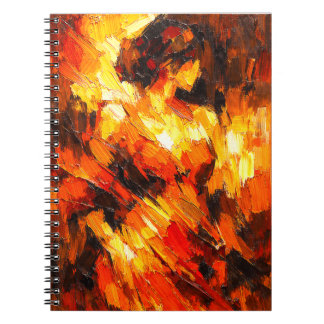 Flammen der Leidenschaft Abstract Art Notizbuch Notizblock