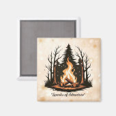 "Flammen des Abenteuers" Magnet (Vorderseite/Rückseite)