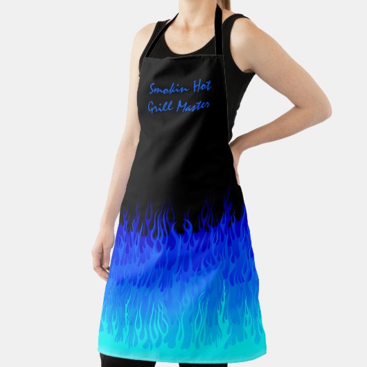 Flammen des blauen Frisierten Autos - Smokin Hot G Schürze (InSitu)