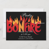 Flammen des Feuers Einladung (Vorderseite)