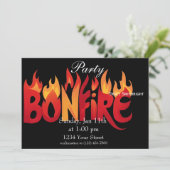 Flammen des Feuers Einladung (Stehend Vorderseite)