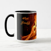 Flammen des Feuers schlagen Tasse (Links)