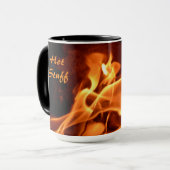 Flammen des Feuers schlagen Tasse (Vorderseite Links)