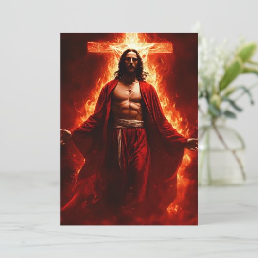 Flammen des Glaubens: Den Geist neu entfachen Einladung (Stehend Vorderseite)