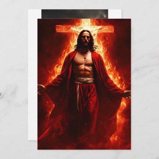 Flammen des Glaubens: Den Geist neu entfachen Einladung (Vorne/Hinten)