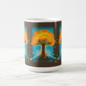 Flammen des Herbstes Kaffeetasse (Mittel)