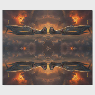 Flammen des Himmels: Aufstieg eines Spitfire Geschenkpapier