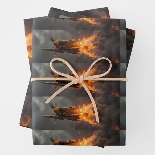 Flammen des Himmels: Aufstieg eines Spitfire Geschenkpapier Set (Beispiel)