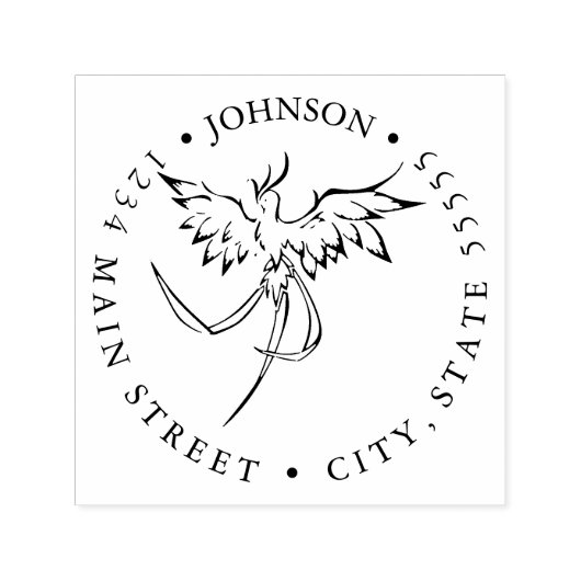 Flammen des Phoenix-Rückgabesiegels Permastempel (Design)