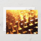 Flammen durch eine Gitterfotografie Postkarte (Vorne/Hinten)