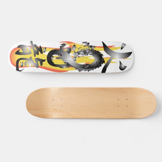Flammen-Feuer-Drache 3D mischen Skateboards wieder (Horizontal)