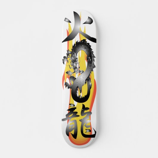 Flammen-Feuer-Drache 3D mischen Skateboards wieder (Vorne)