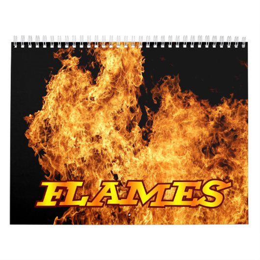 Flammen-Feuer-Wandkalender Kalender (Titelbild)