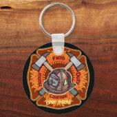 Flammen Feuerwehrmann-Schlüsselanhänger Schlüsselanhänger (Vorderseite)
