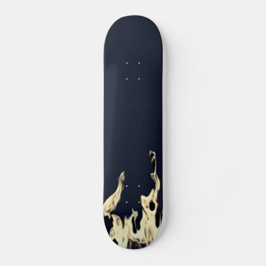 Flammen Flamme Flame Flames Feuer Fire blue Skateb Skateboard (Vorderseite)