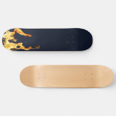 Flammen Flamme Flame Flames Feuer Fire blue Skateboard (Horizontal)
