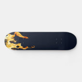 Flammen Flamme Flame Flames Feuer Fire blue Skateboard (Horizontal)