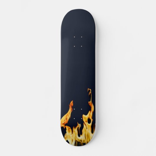 Flammen Flamme Flame Flames Feuer Fire blue Skateboard (Vorderseite)