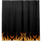 Flammen – Flamme – Flame – Flames – Feuer – Fire Duschvorhang (Vorderseite)