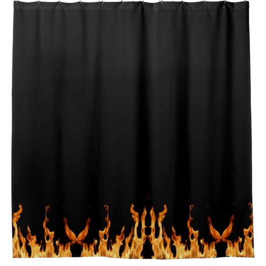 Flammen – Flamme – Flame – Flames – Feuer – Fire Duschvorhang (Vorderseite)
