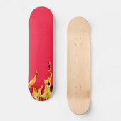 Flammen Flamme Flame Flames Feuer Fire S Skat Skat Skateboard (Vorderseite)