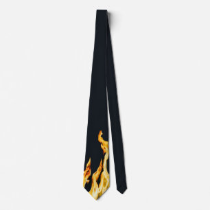 Flammen - Flamme - Flamme Feuer Feuer blau Krawatte