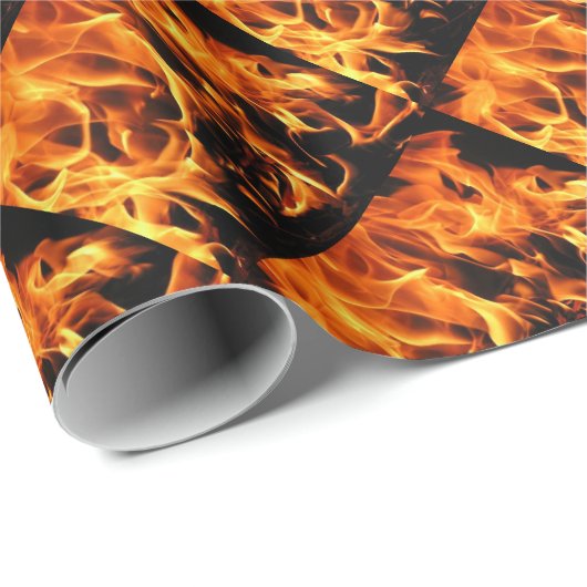 Flammen Geschenkpapier (Rolleneckpunkt)
