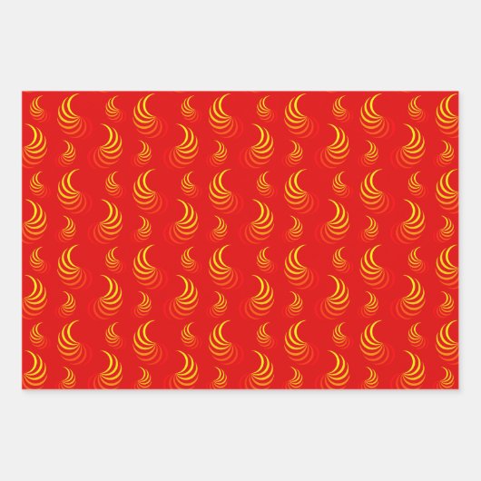 Flammen Geschenkpapierset Packpapier Blatt (Vorderseite 2)