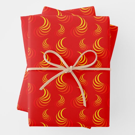 Flammen Geschenkpapierset Packpapier Blatt (Beispiel)