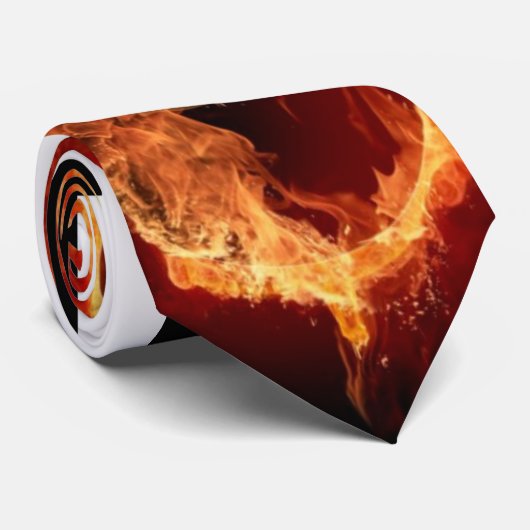 Flammen-Gitarre!! Krawatte (Gerollt)