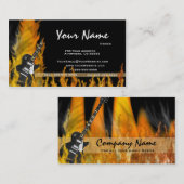 Flammen-Gitarren-Visitenkarten Visitenkarte (Vorne/Hinten)