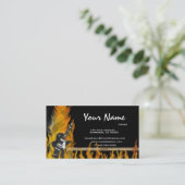 Flammen-Gitarren-Visitenkarten Visitenkarte (Stehend Vorderseite)