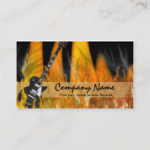 Flammen-Gitarren-Visitenkarten Visitenkarte (Rückseite)