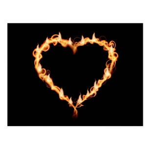 Flammen Herz Postkarten Zazzle.de