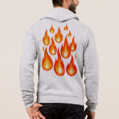 Flammen Hoodie (Rückseite)